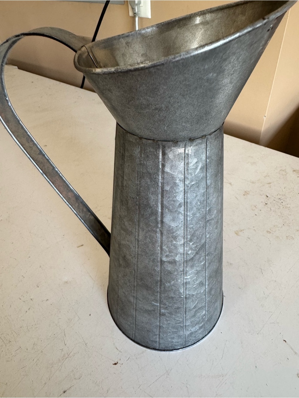 Galvanized Metal Watering Pitcher - Silver Ashland Springs Printemps Container
